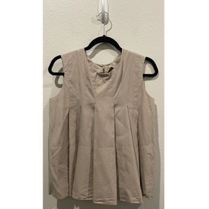 MARNI Sleeeveless Taupe Darted Blouse